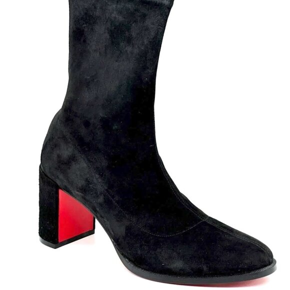 Christian Louboutin STRETCHADOXA 70 Stretch Suede Booties Ankle Boots - Picture 6 of 16